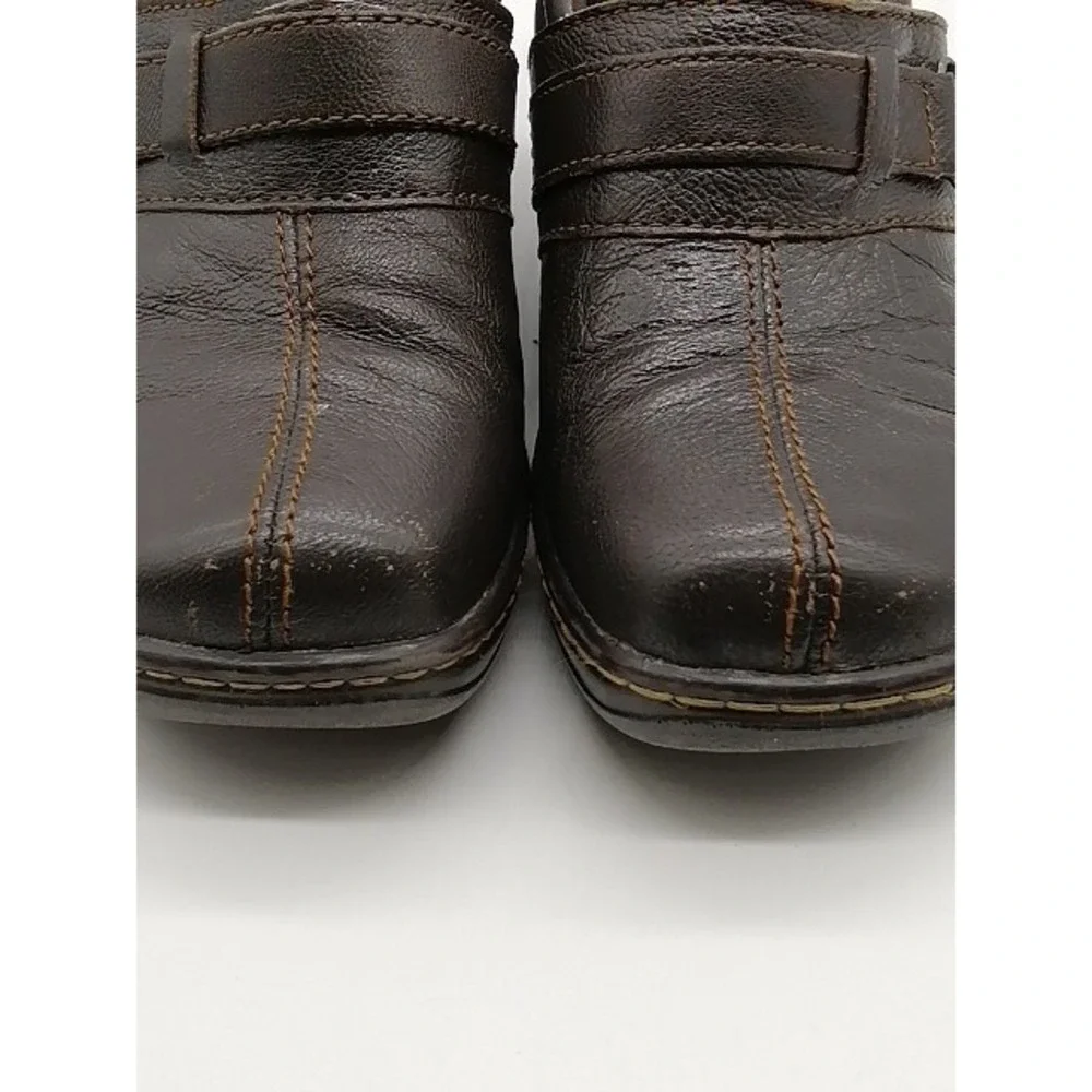 b.o.c. Shoes Loafers Womens Brown 7.5 Leather Clog Walking Comfort C78223
